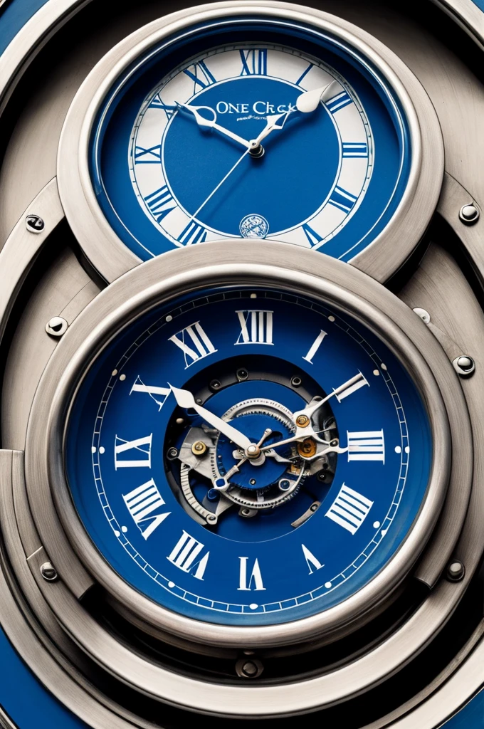 One Clock,blue colour,