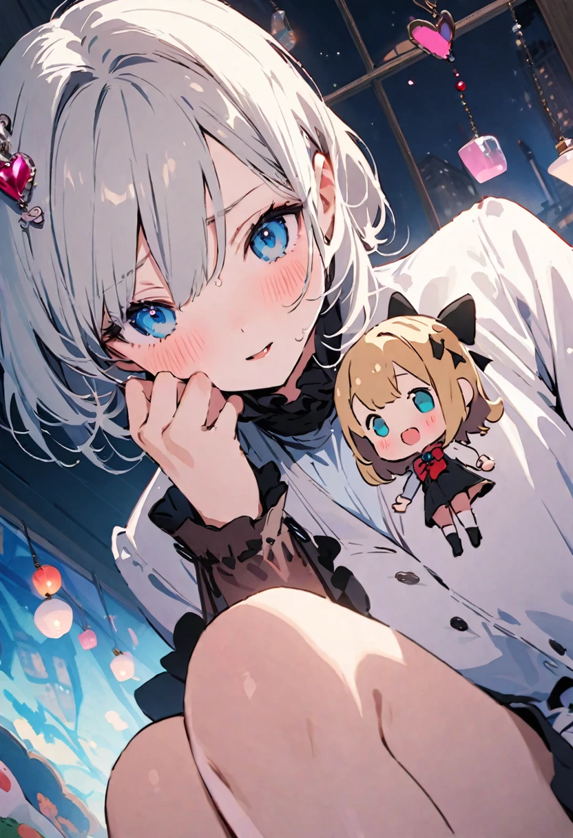 masterpiece, Highest quality, Illustration of the novel, High resolution, 18+ Adult content, Sensual, Intimate, Emotional, Passionate, romantic, sweet, Adorable, Innocent, Pure, Charmな, Charmな, Charm, mysterious, Charmな, Charmな, Immersive, Charmな, dream-like, Surreal, Imaginative, Whimsical, Artistic, Avant-garde, timeless, elegant, Sophisticated, chic, Sophisticated, personality, original, ((Cute little girl&#39;s mimic chest:1.3))