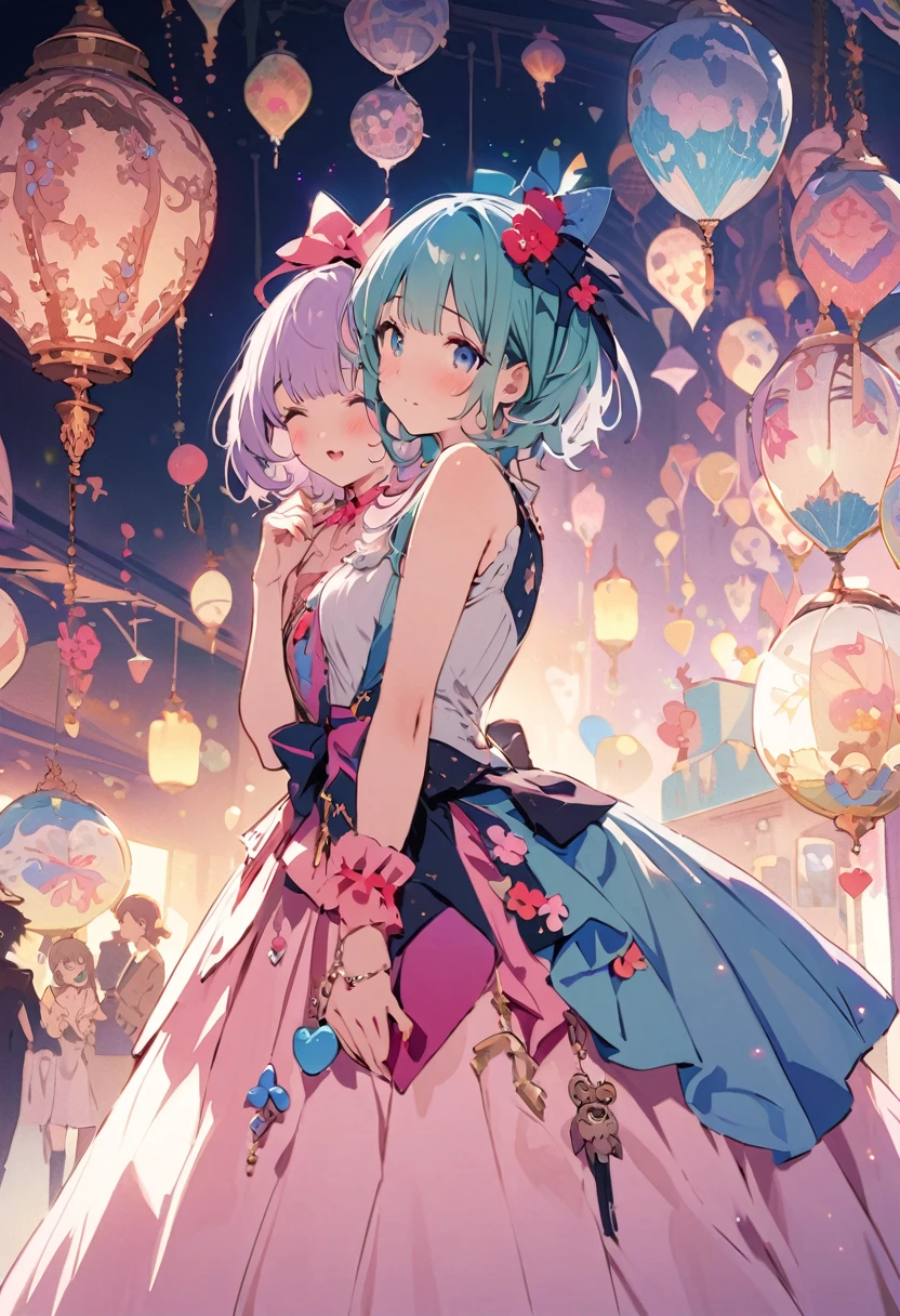masterpiece, Highest quality, Illustration of the novel, High resolution, 18+ Adult content, Sensual, Intimate, Emotional, Passionate, romantic, sweet, Adorable, Innocent, Pure, Charmな, Charmな, Charm, mysterious, Charmな, Charmな, Immersive, Charmな, dream-like, Surreal, Imaginative, Whimsical, Artistic, Avant-garde, timeless, elegant, Sophisticated, chic, Sophisticated, personality, original, ((Cute little girl&#39;s mimic chest:1.3))