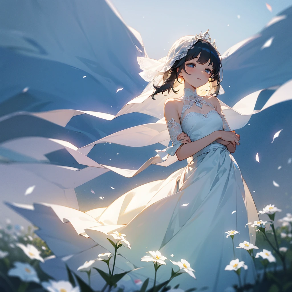 The white wedding dress shone in the soft light.。Gypsophila flowers spread softly from the hem of the dress, like mist.、It soars up, emitting a fine and delicate glow.。Every time the bride takes a step、The tiny petals of baby's breath scatter in the air、Wrapping her like angel wings。
The surroundings are enveloped in silence.、Just the wind blows like baby's breath々Only the sound of the rocking echoes.。The scenery is like being in a dream.、The attendees gasped.。The dress and the baby's breath become one.、She looked like a fairy who had descended from heaven.。
The bride with a soft smile、Wrapped in a veil of baby's breath、The moment to pledge eternal love was approaching。The figure is、It will be forever engraved in the hearts of all who see it.、It was like a fleeting yet beautiful miracle.。