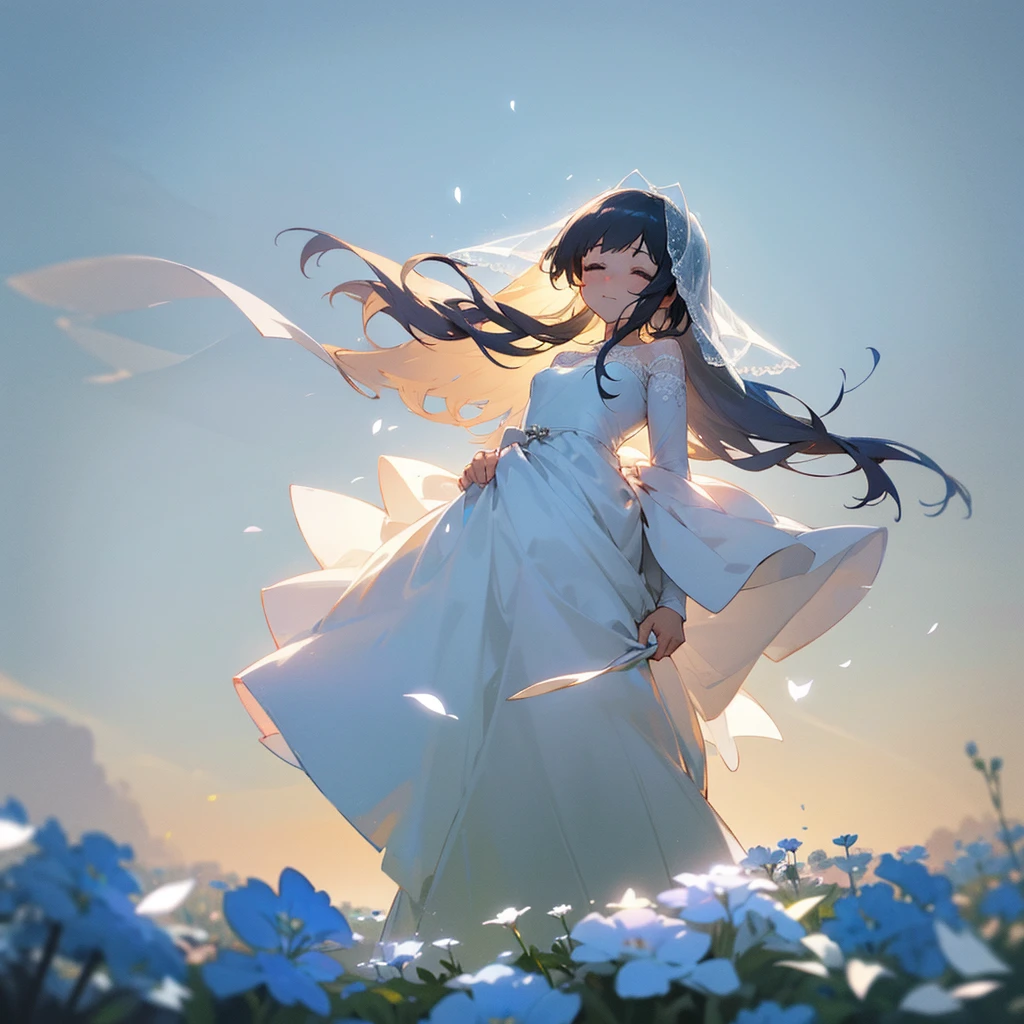 The white wedding dress shone in the soft light.。Gypsophila flowers spread softly from the hem of the dress, like mist.、It soars up, emitting a fine and delicate glow.。Every time the bride takes a step、The tiny petals of 's breath scatter in the air、Wrapping her like angel wings。
The surroundings are enveloped in silence.、Just the wind blows like baby's breath々Only the sound of the rocking echoes.。The scenery is like being in a dream.、The attendees gasped.。The dress and the baby;s breath become one.、She looked like a fairy who had descended from heaven.。
The bride with a soft smile、Wrapped in a veil of baby's breath、The moment to pledge eternal love was approaching。The figure is、It will be forever engraved in the hearts of all who see it.、It was like a fleeting yet beautiful miracle.。