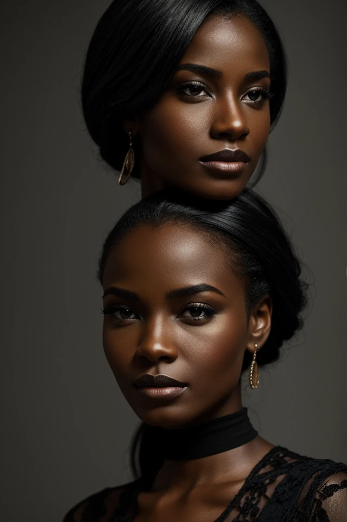 A beautiful realistic woman of black color