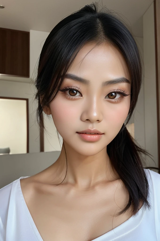 Beautiful Asian women with sharp nose and Big eyes and diamond facial structure