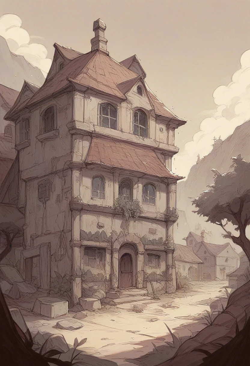Dirty palace with spiders house