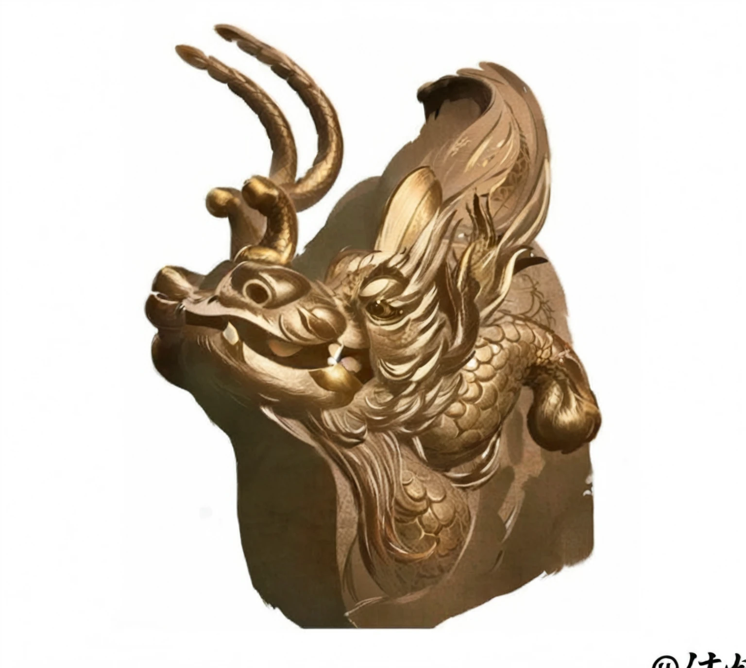 masterpiece, high quality, best quality, beautiful, HD, Practical, Chinese traditions，Decoration，Chaofeng IP Design，cute，Ink Style，Chinese dragon。