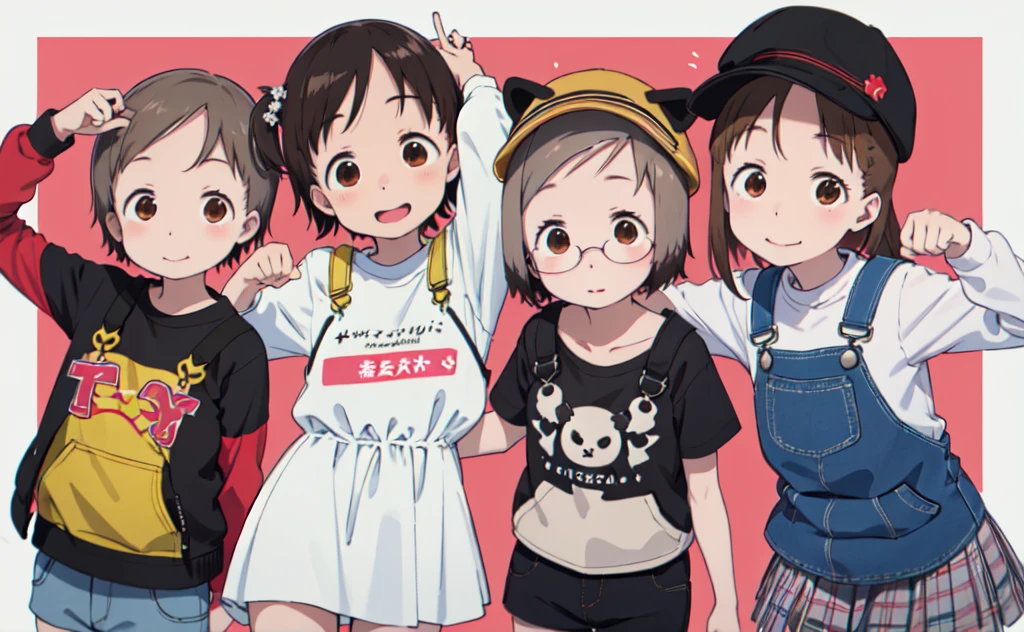 masterpiece,high quality,
4 people,
Ad Base,4 people,
(Imatsuri:1.2),hat,fake animal ears,Long sleeve,dress,Contorting the mouth,PAW Pose,
ADDCOL,4 people,
(Imiu:1.2),Jacket,skirt,Expressionless,Tilt your head,
ADDCOL,4 people,
(Belief:1.2),white dress,Short sleeve,Put your arms behind your back,light smile,Sit ADDCOL,4 people,
(Imuchika:1.2),smile,Overalls,Short sleeve,Double V,