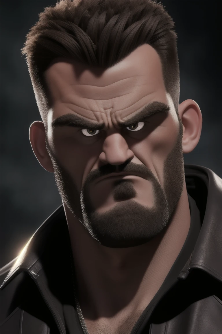 smol_face，A highly detailed, photorealistic portrait of an angry, upset male face with strong features, scowling expression, (gigachad:1.2), high resolution, 8k, (best quality:1.2), (realistic:1.2), (ultra-detailed:1.2), sharp focus, cinematic lighting, chiseled jawline, piercing eyes, prominent nose, full lips, rugged skin texture, moody color grading, dramatic shadows, powerful presence