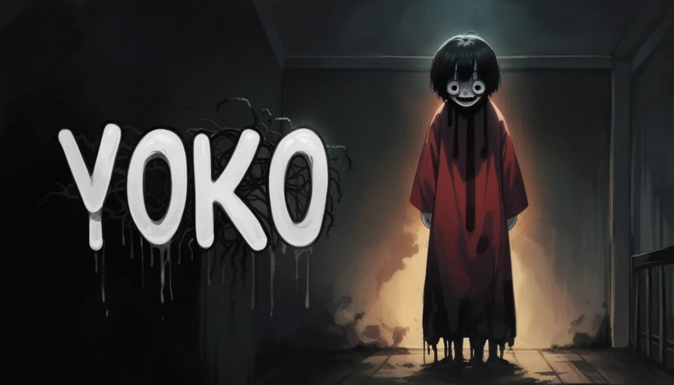 a woman in a red dress standing in front of a gate, yokai, horror ”, horror”, miko, inspired by Ayako Rokkaku, pro, horror film, japanese horror, japanese horror movie footage, asarotos oiko, folk horror, [ theatrical ], Rococo, from horror movies, nothing, horror movie, shojo, hiro