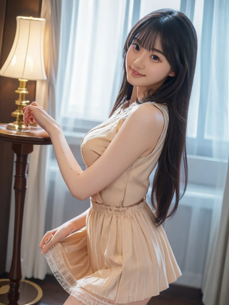 (18-year-old: 1.2), (Insincere laughter), (avert your eyes), 8K, Japanese girl raw々new portrait, Realistic, Ultra-high resolution, Highest quality, (China dress: 1.2), (From below: 1.2), Sit on a chair, Arms crossed, (Panty shot: 1.2), (High-end cafe) break (Natural skin texture, Detailed skin, Hyperrealism, Ultra Sharpness), Intricate details, Written boundary depth, Dim lighting, Korean Idol, Nogizaka idol, idol carving, actress, Fashion model posing