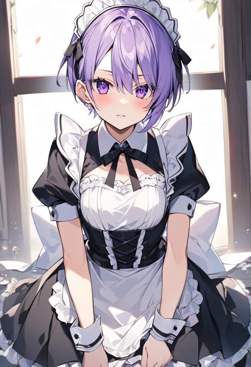 Keito。Purple Eyes。Maid clothes