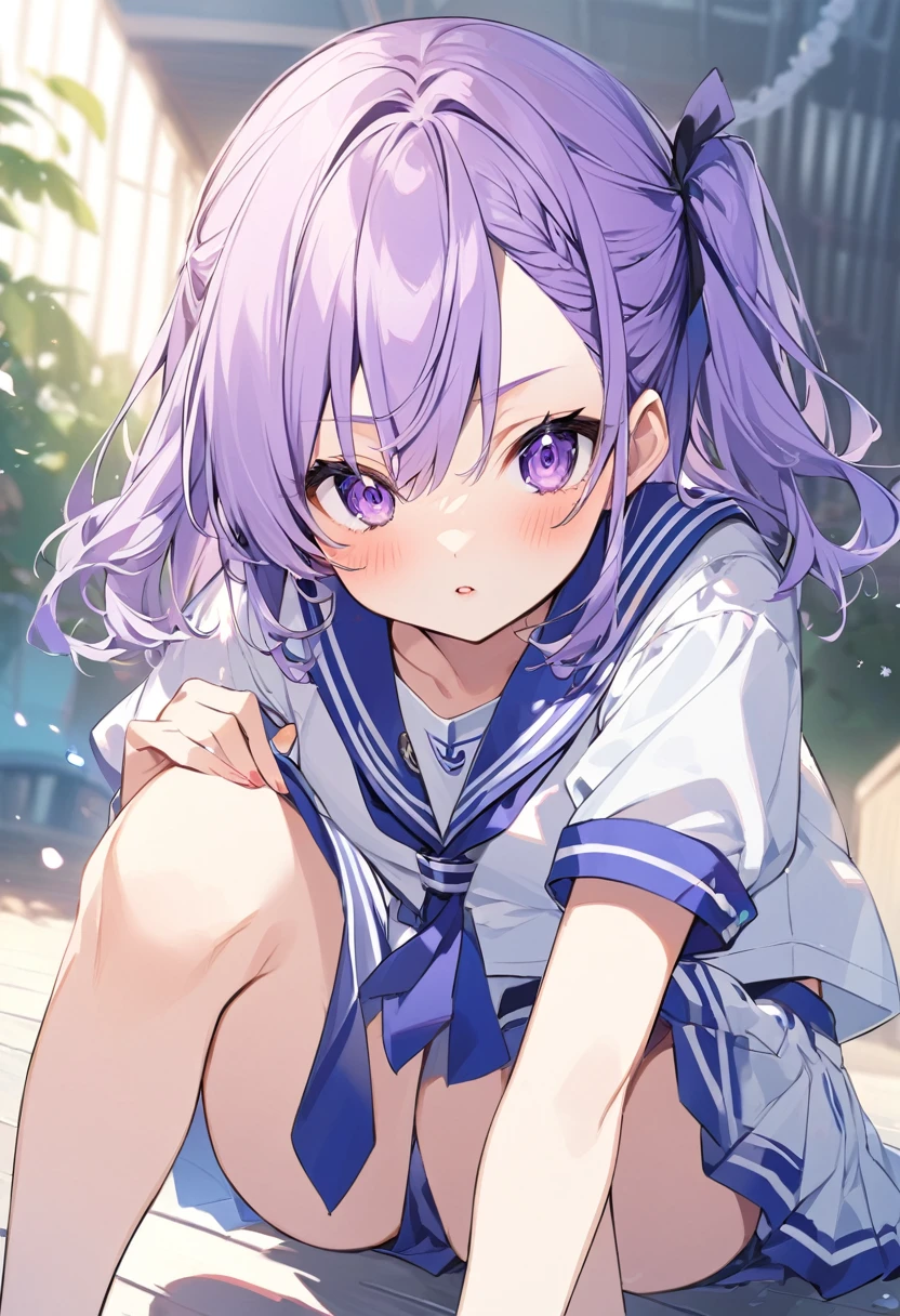 Keito。Purple Eyes。Sailor suit