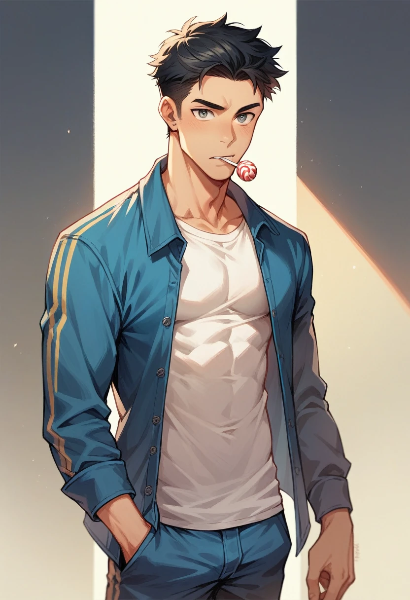 black hair, man, Put candy in your mouth, Teenager, Handsome, ignis fatuus