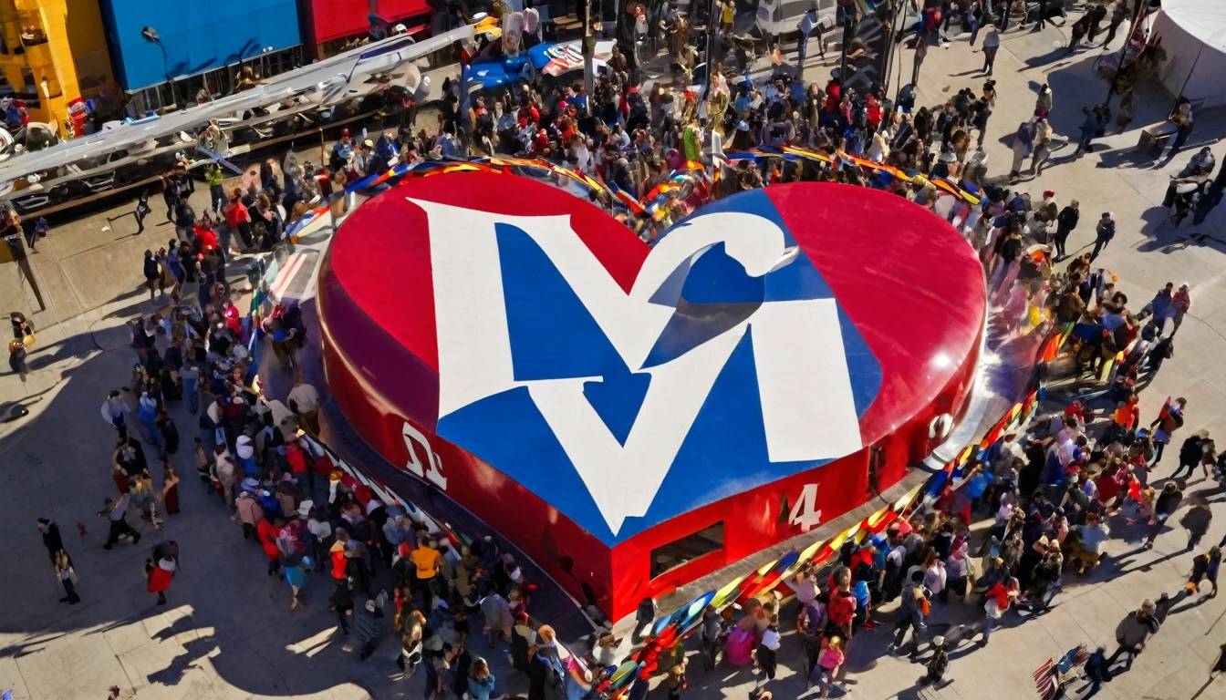 Robert Indiana creates sculpture - Heart