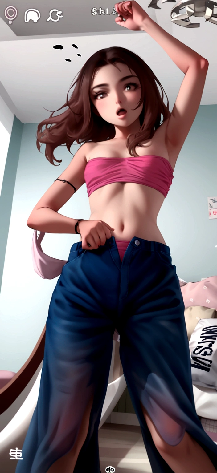 Girl dancing in underwear