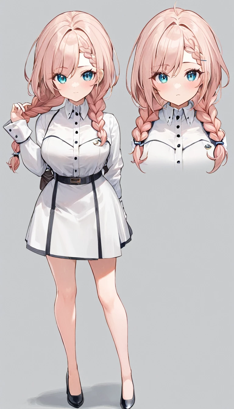 score_9, score_8_up, score_7_up, 1 female, full body, adult, mature female, late 30s, extremely detailed face, extremely detailed eyes, masterpiece, best quality, ultra-detailed, transparent background, visual novel character, facing viewer, looking to viewer, full body, portrait, wide shot, braided hair, thick, curvy