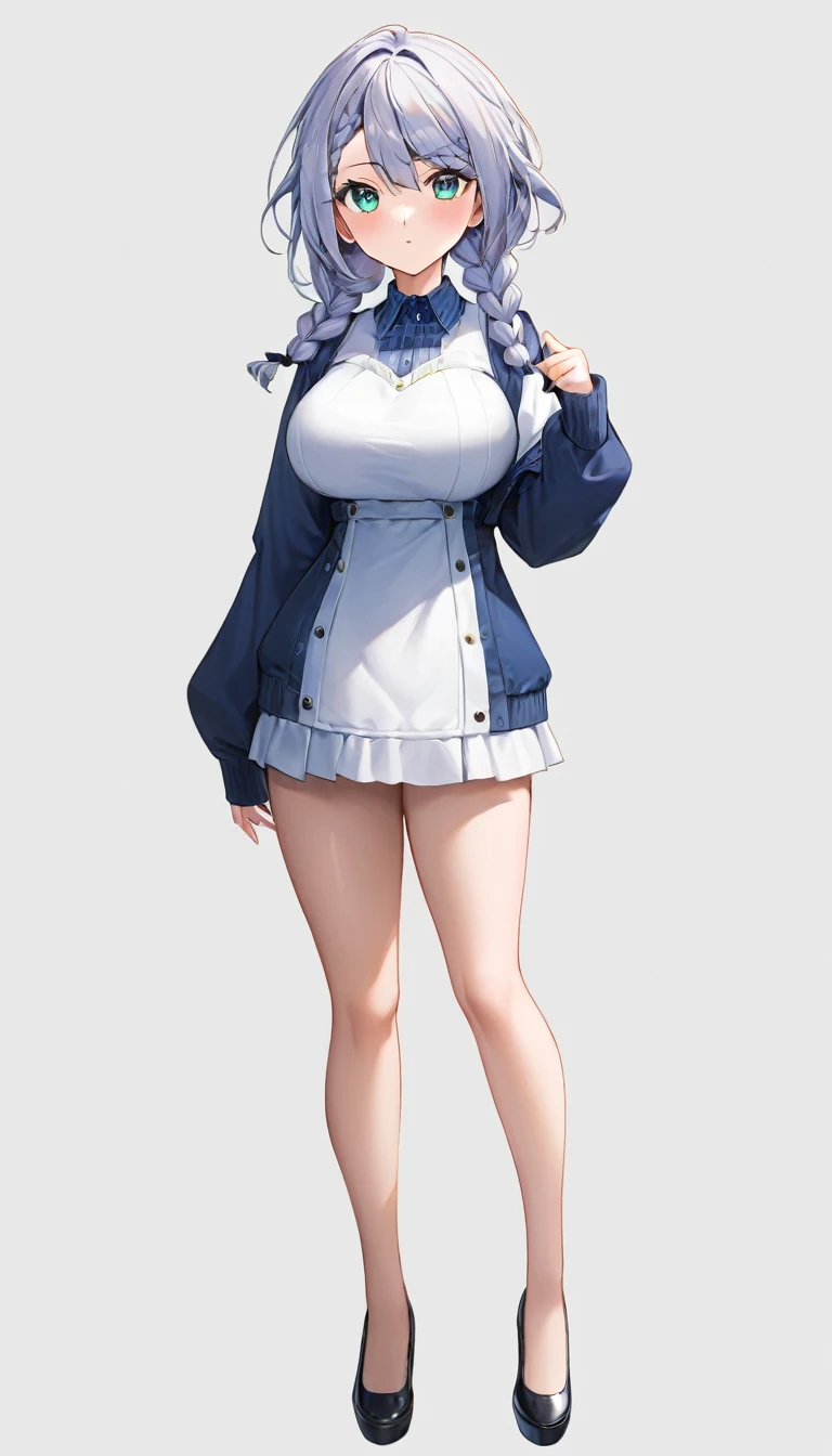 score_9, score_8_up, score_7_up, 1 female, full body, adult, mature female, late 30s, extremely detailed face, extremely detailed eyes, masterpiece, best quality, ultra-detailed, transparent background, visual novel character, facing viewer, looking to viewer, full body, portrait, wide shot, braided hair, thick, curvy
