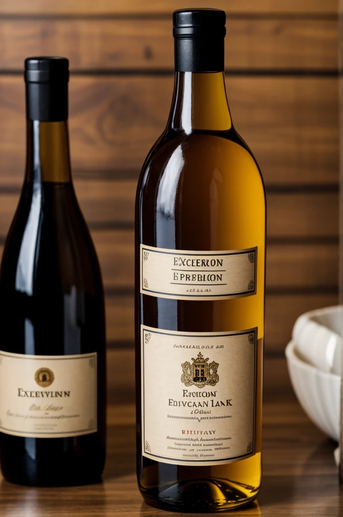 Exceptional bottle with label
