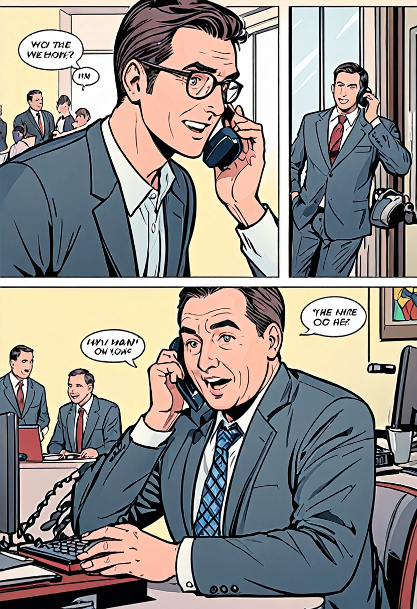 Comic where a man talks on the phone