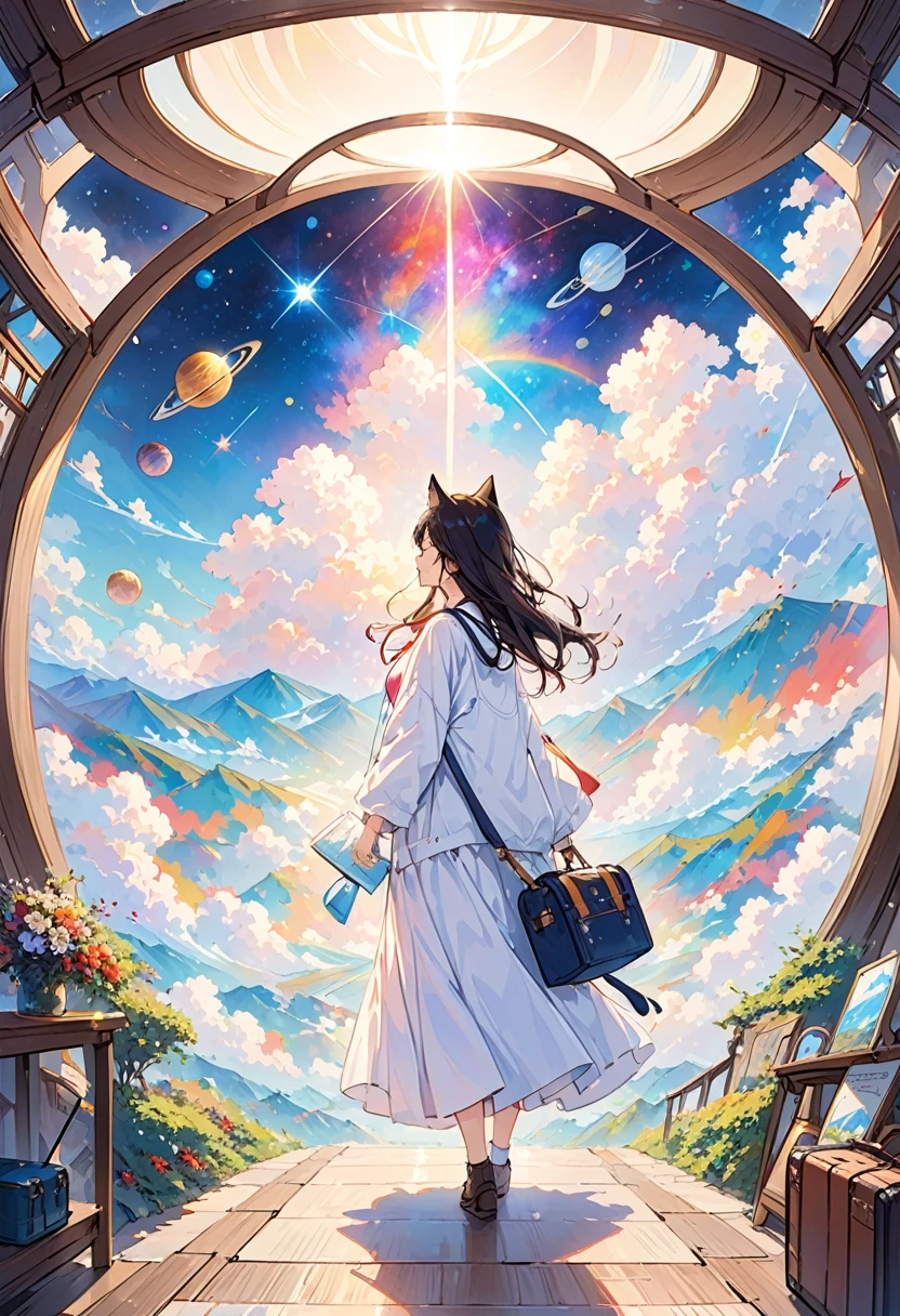 、Cat、universe、Traveling,masterpiece