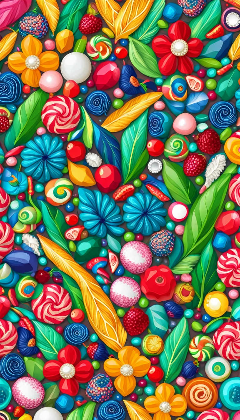 Seas of ((Colorful FEATHER)) (ALOT OF CANDY) In the (BLUE BACKGROUND) — ocean breeze, sun-bleached driftwood, and a touch of salty sea air. ((GOLDEN stars)) colorful BERRIES, ((WHITE PEARLS)) jewels, ((COLORFUL butterfly)), ((GREEN LEAFY FLORA)), (strawberry), BLUE rose, cherry || (embroidery) seamless pattern, fruit, butterfly, diamond, pearls, Best quality, masterpiece, ultra high res, (photo realistic:1.4), surrealism, dream-like, ((abstract art)), vector arts, ((ROSE JEWEL)) a close up of a CANDY pattern, CANDY wallpaper, ornate CANDY, CANDY pattern, CANDY explosion, CANDY! intricate, CANDY JEWELs colorful, chinoiserie pattern, VECTOR wallpaper, CANDY renewal, with colorful JEWELs and plants, CANDY dream, garden JEWELs pattern, CANDY patterned skin, CANDY design, CANDY motives, boho CANDY vines, (8k, RAW photo, best quality, masterpiece:1.2, Sharp image, vector)