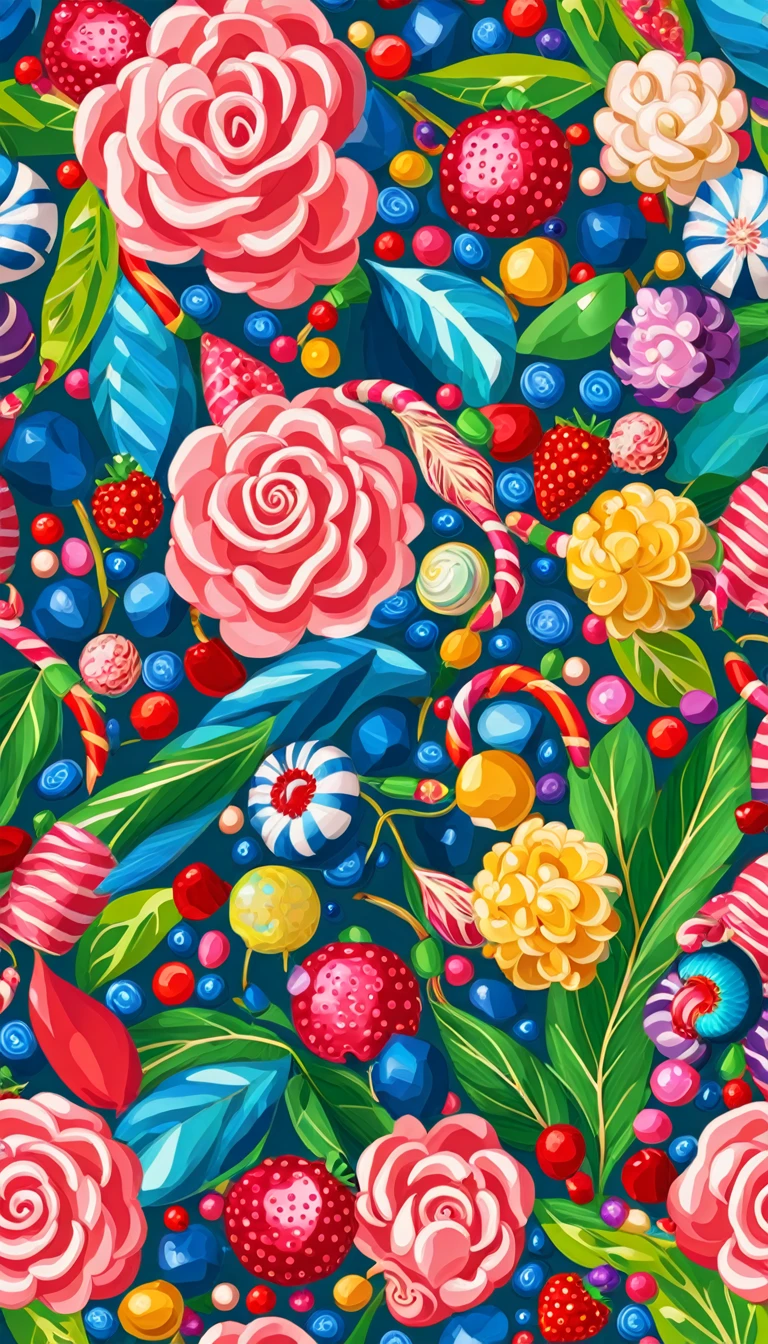 Seas of ((Colorful FEATHER)) (ALOT OF CANDY) In the ((((BLUE BACKGROUND)))) — ocean breeze, sun-bleached driftwood, and a touch of salty sea air. ((GOLDEN stars)) colorful BERRIES, ((WHITE SWEET)) jewels, ((COLORFUL butterfly)), ((GREEN LEAFY FLORA)), (strawberry), BLUE rose, cherry || (embroidery) seamless pattern, fruit, butterfly, diamond, pearls, Best quality, masterpiece, ultra high res, (photo realistic:1.4), surrealism, dream-like, ((abstract art)), vector arts, ((ROSE JEWEL)) a close up of a CANDY pattern, CANDY wallpaper, ornate CANDY, CANDY pattern, CANDY explosion, CANDY! intricate, CANDY JEWELs colorful, chinoiserie pattern, VECTOR wallpaper, CANDY renewal, with colorful JEWELs and plants, CANDY dream, garden JEWELs pattern, CANDY patterned skin, CANDY design, CANDY motives, boho CANDY vines, (8k, RAW photo, best quality, masterpiece:1.2, Sharp image, vector) In the ((((BLUE BACKGROUND))))