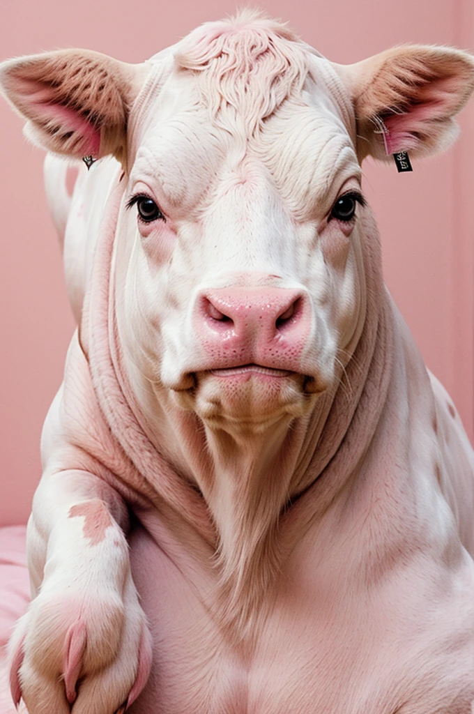 A pink cow