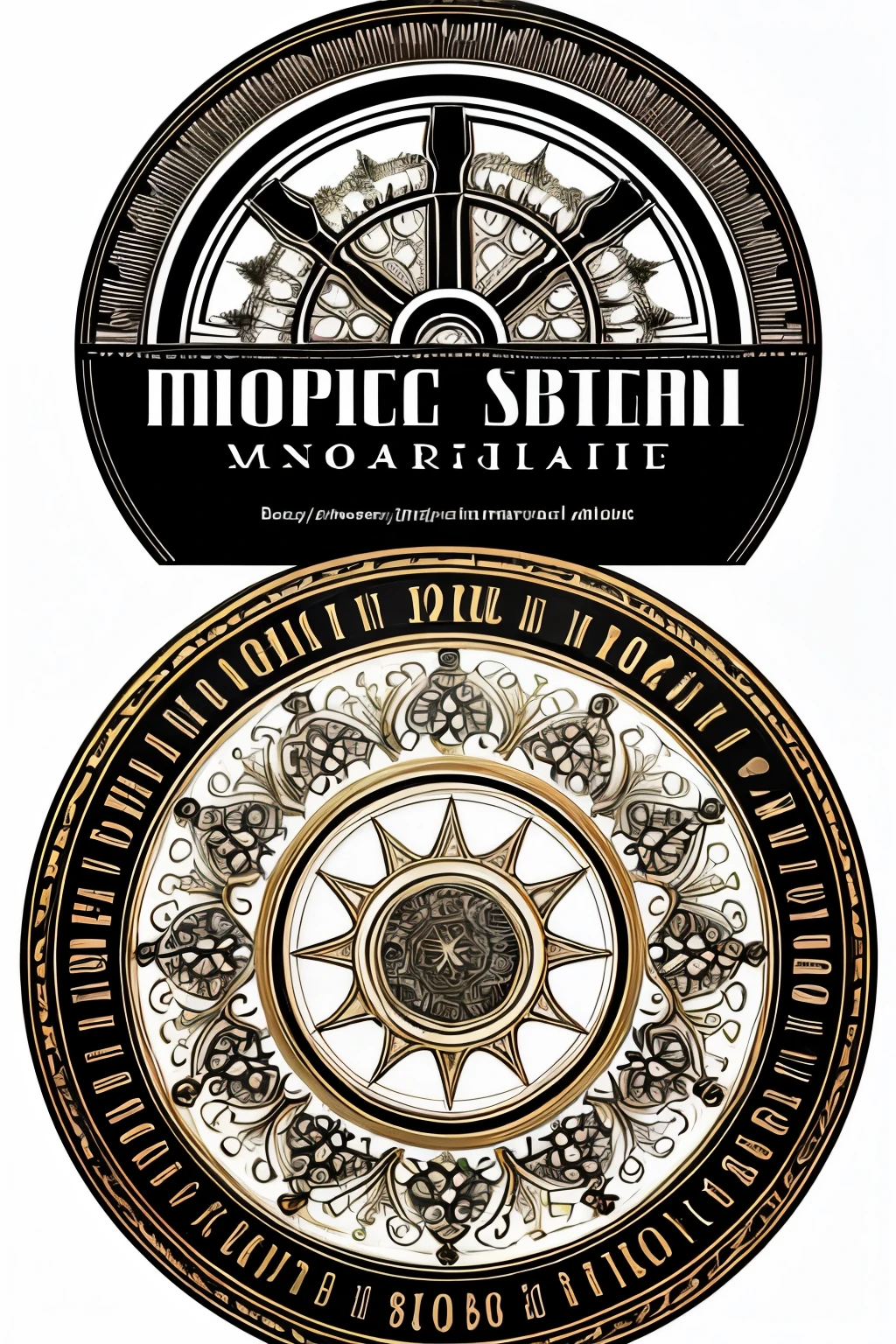 ((Highest quality)), ((masterpiece)), (detailed), A refined logo design that combines geometric patterns and handwritten text.