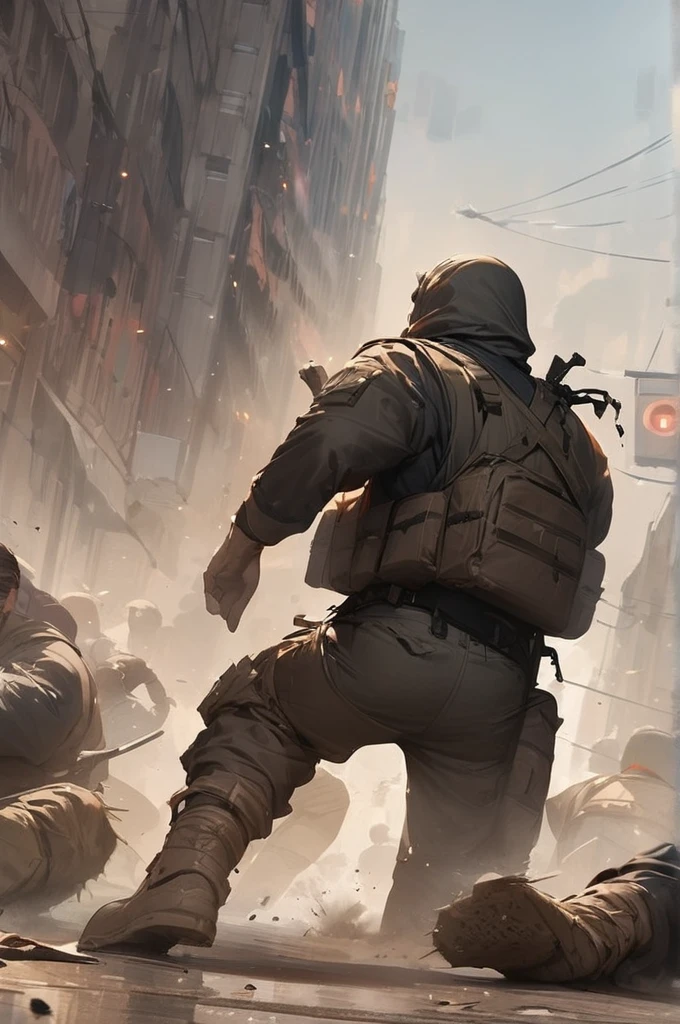 ((Best quality)), ((masterpiece)), (detailed), terrorist attack