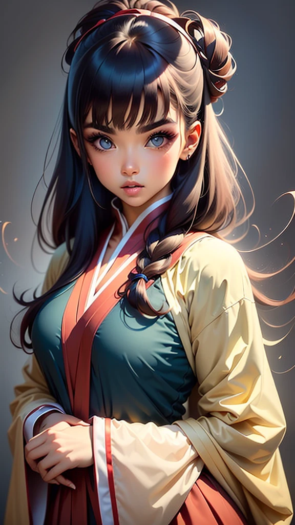 Best Quality, Masterpiece, cinematic lighting, intricate, simple background, detailed face, whole body, (describe:1.2), (pop art:1.3), line art, , , 1 girl, session, hanfu, ski style,, ,  