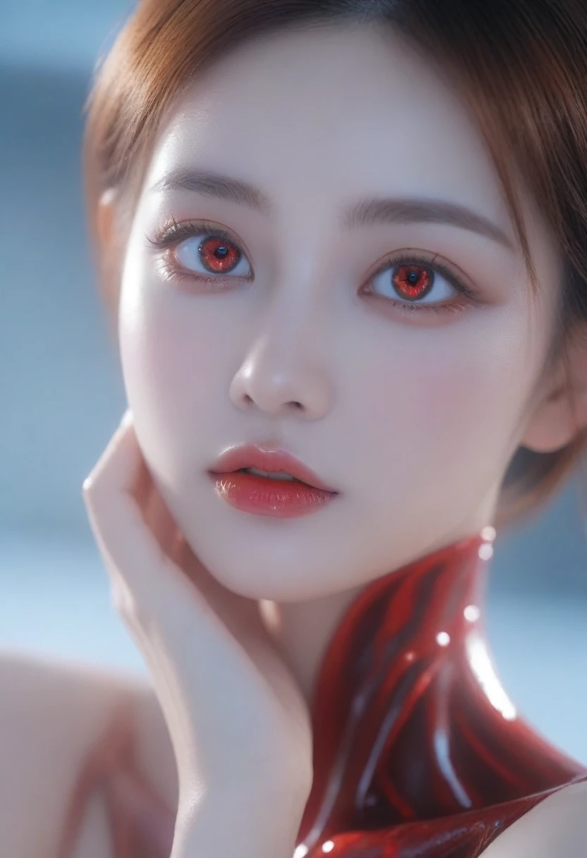 女性alien, Pretty Face, Lure, Red Eyes, Full body portrait, Sexy, alien, No humans, an alien, cells are fused, many hands, Lots of blue tentacle skin:1.5), alien, cell, Biological image, charming, 最好的quality, 8K,,4K_quality, High target_definition,Dramatic Lighting, On the table:1.5,cinematic quality, Learn more, Intricate details:1.2, 超A High target resolution, High definition, loyally, (Thick eyebrows:1.2), (大大的猩Red Eyes:1.6), Beautiful and symmetrical eyes, (Extremely detailed eyes:1.2),(The face and eyes are rich in detail:1.2), (High Resolution Red Eye:1.4), Intimate face, (Ultra-fine skin texture:1.4), Perfect anatomical structure, (Beautiful and fit body:1.5), (Hydrated skin:1.2), without make-up, (Dark circles:1.1),hell_Miss