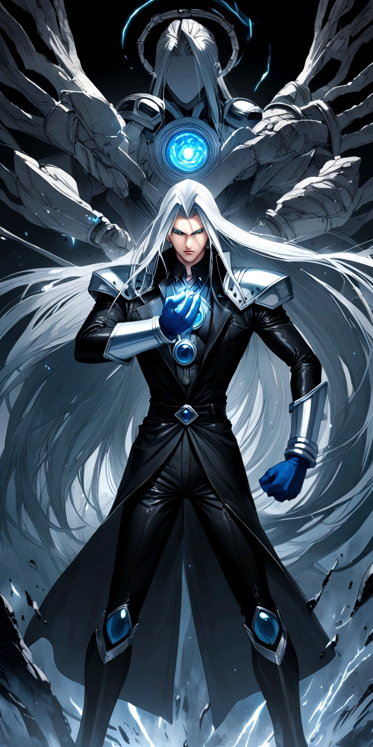 Sephiroth fighting Rockman
