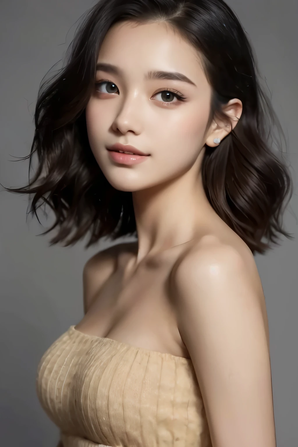 18 year old beautiful girl, masterpiece, Highest quality, 8K Animation, Detailed fingers, Accurate Fingers, It's not an unnatural hand., figure, 1 Girl, alone, Pink Bob Cut, Gold crown, Flower Hair Ornaments, Sagging eyes, Red mini skirt, Yui
