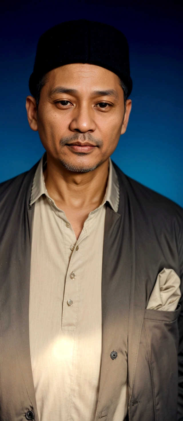 there is a man with a hat and a jacket on, 4 0 years old man, ramil sunga, 5 0 years old man, raden saleh, mohamed chahin, a photo of a man, photo of a man, potrait, about 3 5 years old, taken in the early 2020s, h. kyoht luterman