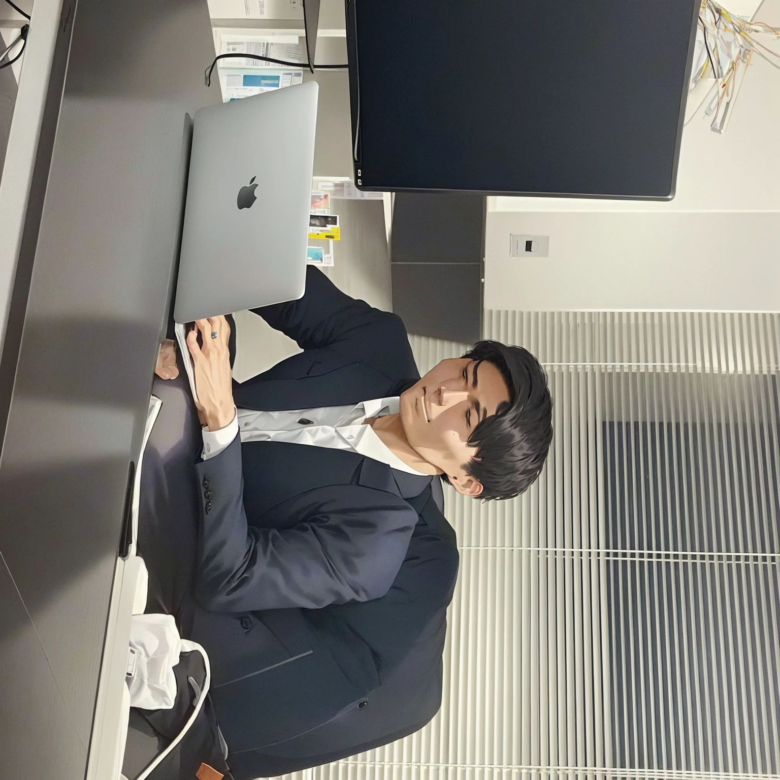 A man in a suit is sitting at a desk with a laptop, Taken with iPhone, taken on iphone 14 pro, At work, At work, Taken with iPhone 1 3 Pro, Taken on iPhone 10, chief executive officer(CEO), Shot with Canon EOS R 6, Shot on Sony Alpha 9, Shot on a Canon 80d, tomohiro shimoguchi