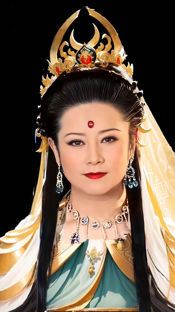 Wearing and black dress、Arafi woman wearing a golden crown, heise-lian yan fang, Chinese Queen, Inspired by Zhang Yin, yun ling, Inspired by Li Tang, ancient Chinese Princess, Inspired by Yin Dourui, Chinese Princess, Inspired by Lv Ji, Queen of the Sea Mu Yanling, Inspired by Zhang Zeduan