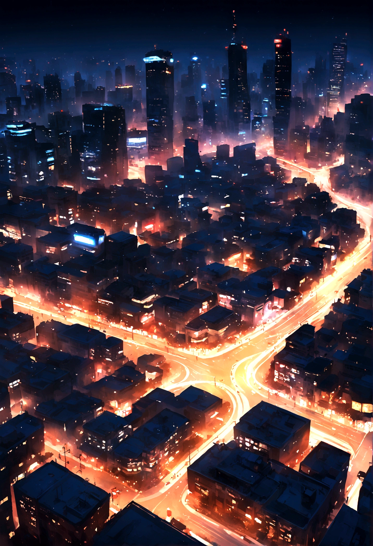 city traffic at night