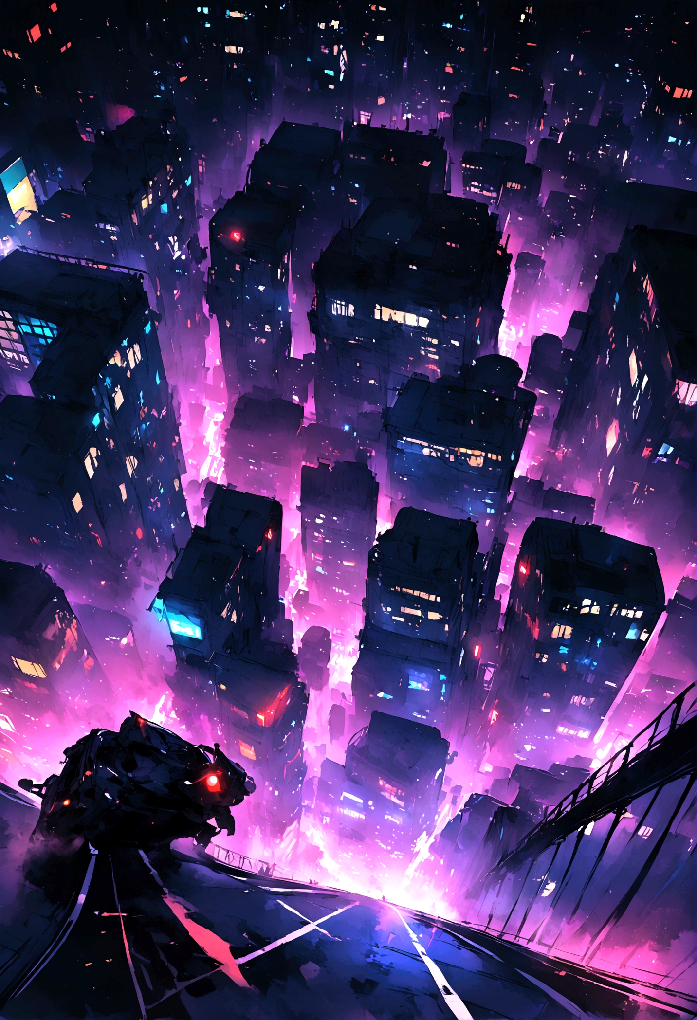 city traffic at night
