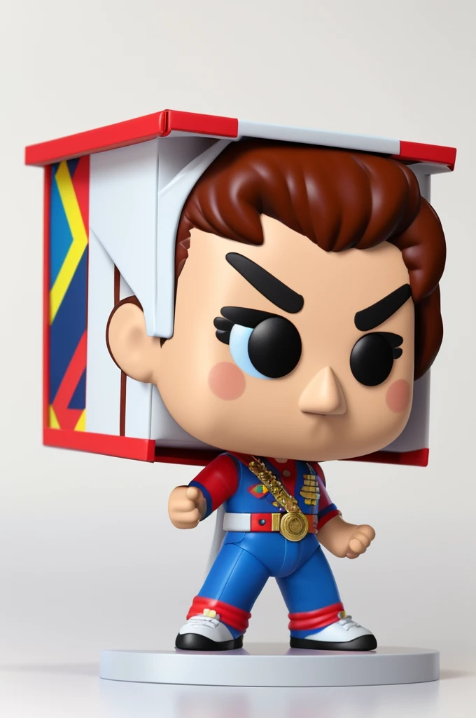 make a 3D model of A Pop Rock vinyl figure of {{{Freddie Mercury}}} style Funko Pop box, photographed on a white background, Super High ultra resolution, hyper photorealistic, 255K, super hyper, Sony A7S Ill, f/ 9.0, 1/400. sharp-focus, megapixel.