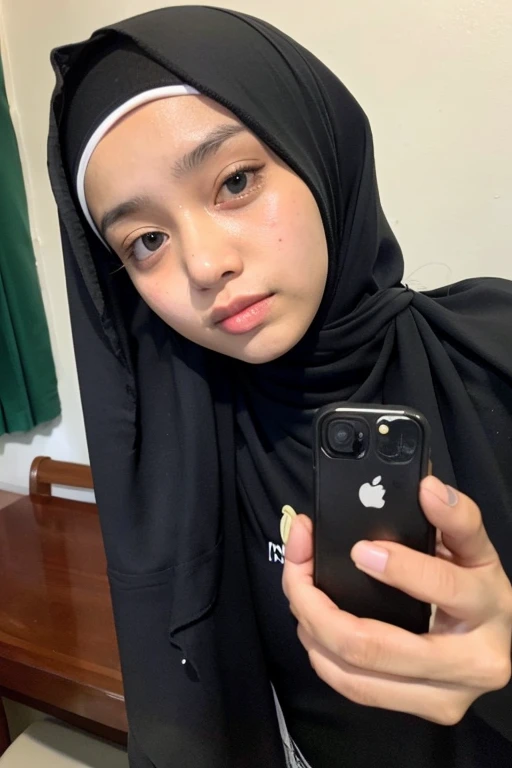 A 18 years bangladeshi college girl woth hijab selfie with a man