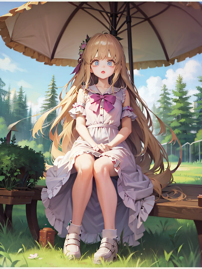 delicate　Big eyes　I have long hair　Cute girl　Pastel color clothes