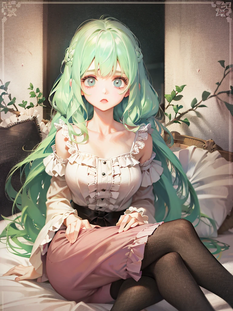 delicate　Big eyes　I have long hair　Cute girl　Pastel color clothes