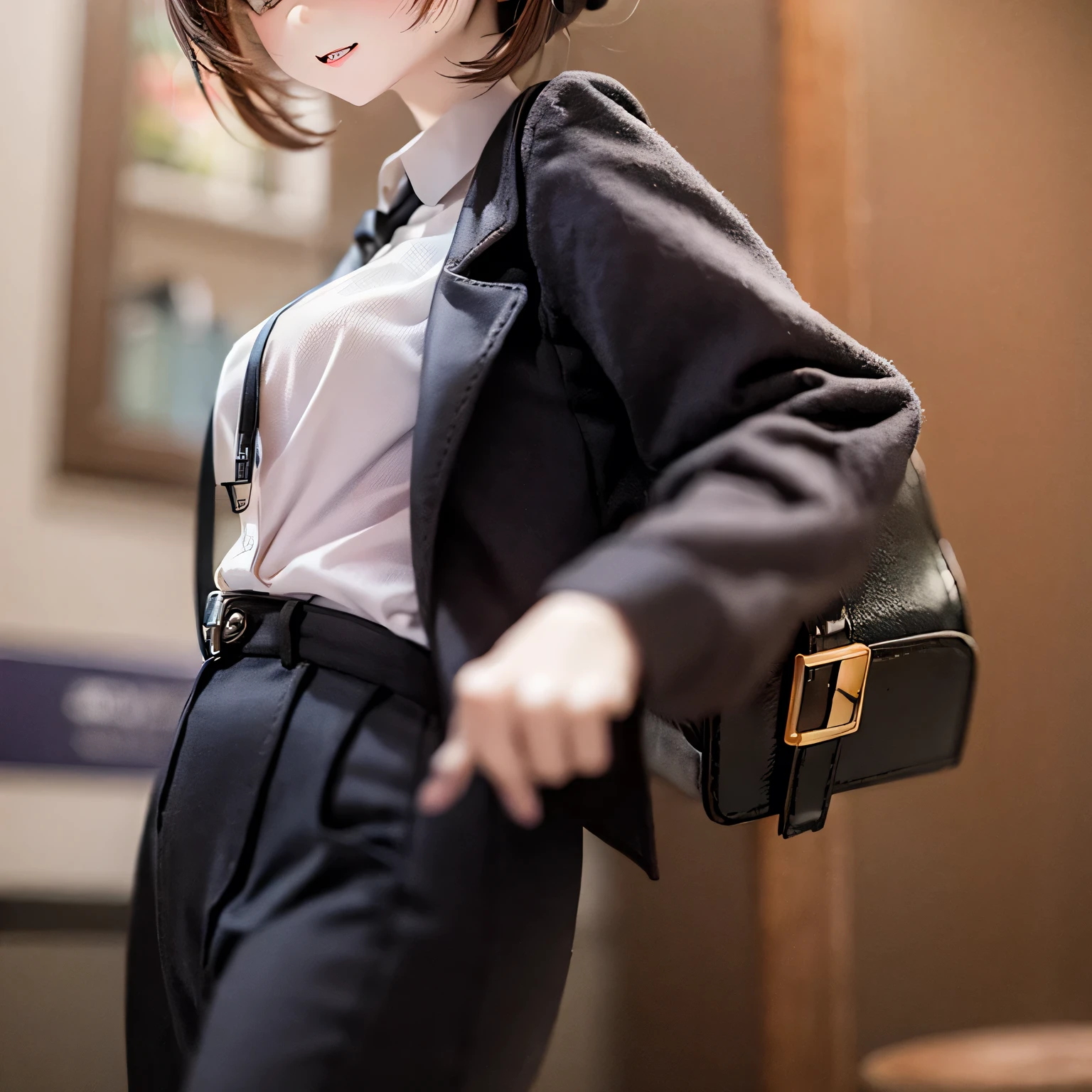 Makina Chainsaw Man White Blouse (((Black slacks)))