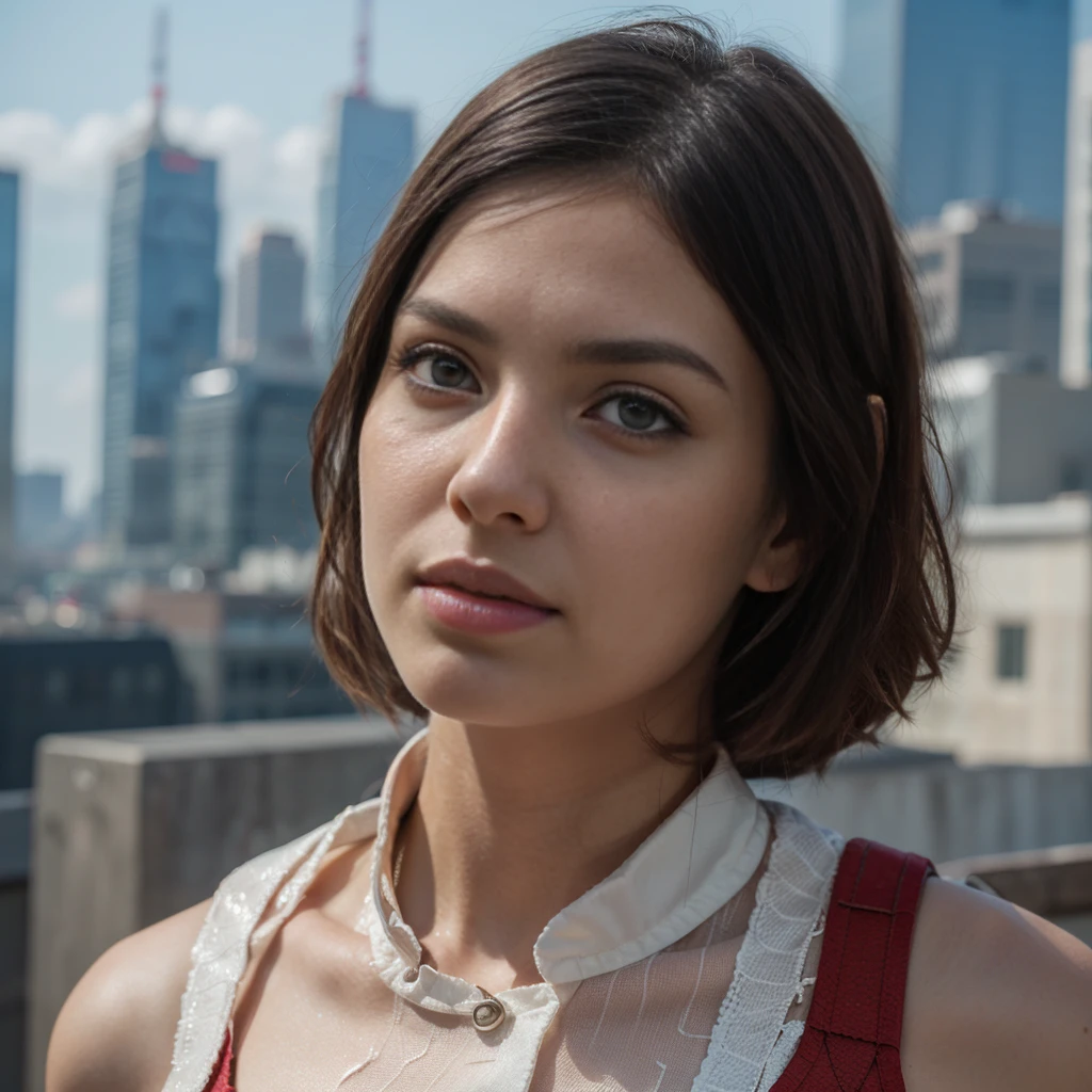 (1girl:1.3), Solo, (((Very detailed face)))), ((Very detailed eyes and face)))), Beautiful detail eyes, Body parts__, Official art, Unified 8k wallpaper, Super detailed, beautiful and beautiful, beautiful, masterpiece, best quality, original, masterpiece, super fine photo, best quality, super high resolution, realistic realism, sunlight, full body portrait, amazing beauty, dynamic pose, delicate face, vibrant eyes, (from the front), She wears Spider-Man suit, red and black color scheme, spider, very detailed city roof background, rooftop, overlooking the city, detailed face, detailed complex busy background, messy, gorgeous, milky white, highly detailed skin, realistic skin details, visible pores, clear focus, volumetric fog, 8k uhd, DSLR, high quality, film grain, fair skin, photo realism, lomography, futuristic dystopian megalopolis, translucent