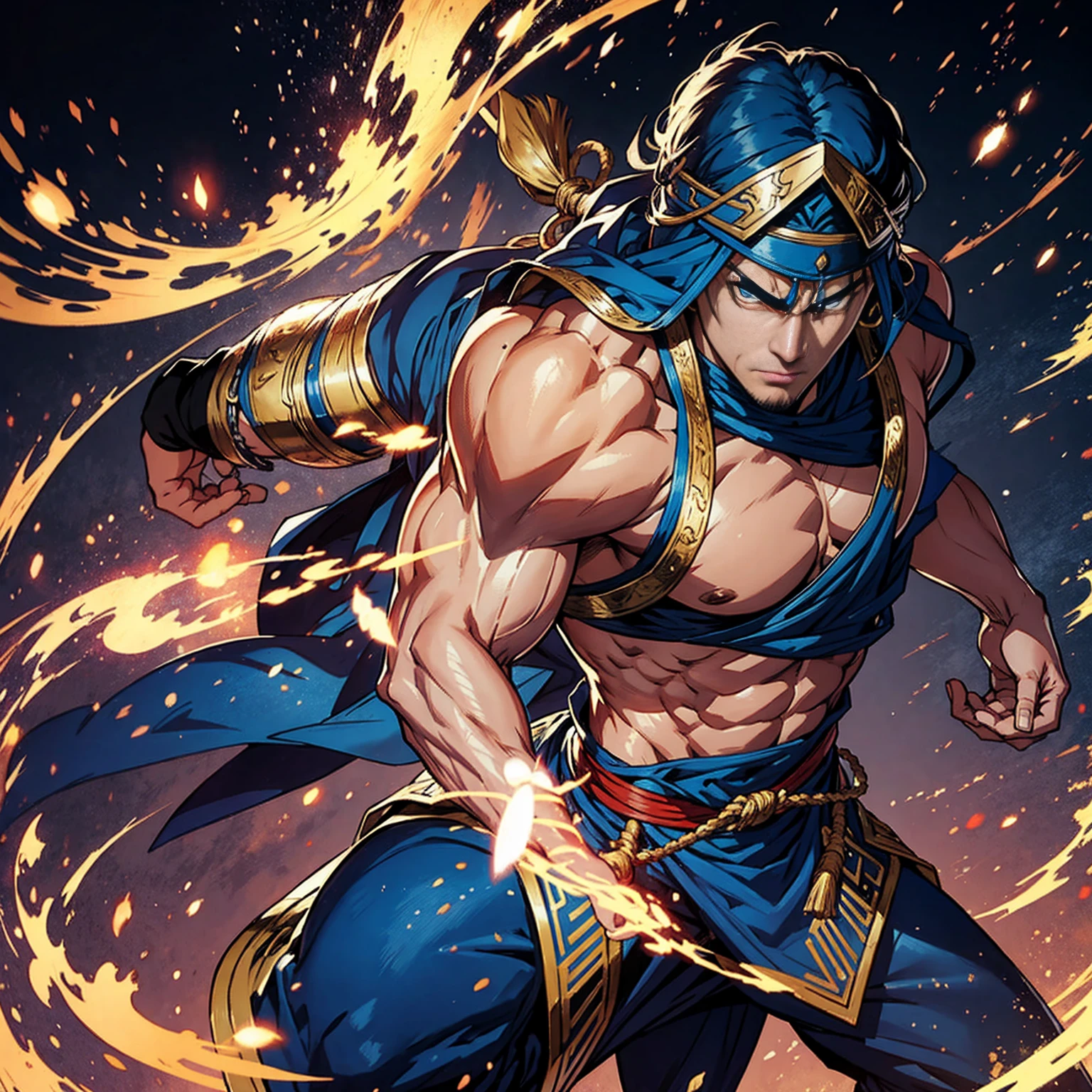 hokuto no ken, moroccan Wear, hyper realistic, super detailed, Dynamic poses