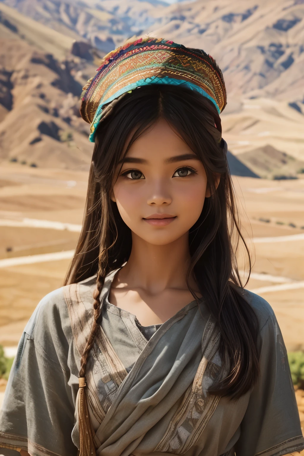 Eearth color ethnic and traditional hats.
