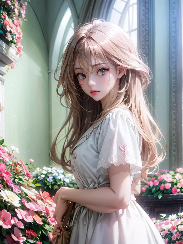 delicate Big eyes I have long hair Cute girl Pastel color clothes