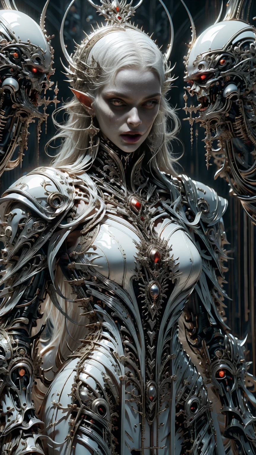 (masterpiece:1.1), (best quality:1.1), (ornate:1.1), BREAK, (horror:1.0), (esoteric:1.1), (solo:1.4), (dynamic angle:1.0), (cowboy shot:1.0), (woman:1.1),(very muscular bodybuilder girl:1.25), (huge upper body:1.25), (narrow hips:1.0), long hair, (gothic intricate vampiric armor:1.25), ((full body front view)), (gauntlets:1.0), (shoulder armor:1.1), ((tarot style frame:1.25)), (glowing red eyes:1.25)