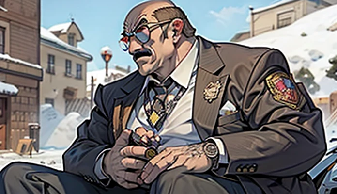 Carl Brutananadilewdki, Biggest Truck Car, holding Cigar, Evil Angry, Moscow, Style of Hellper