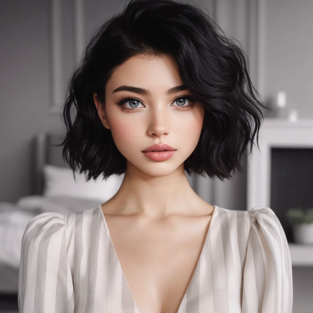 Beautiful girl with big lips