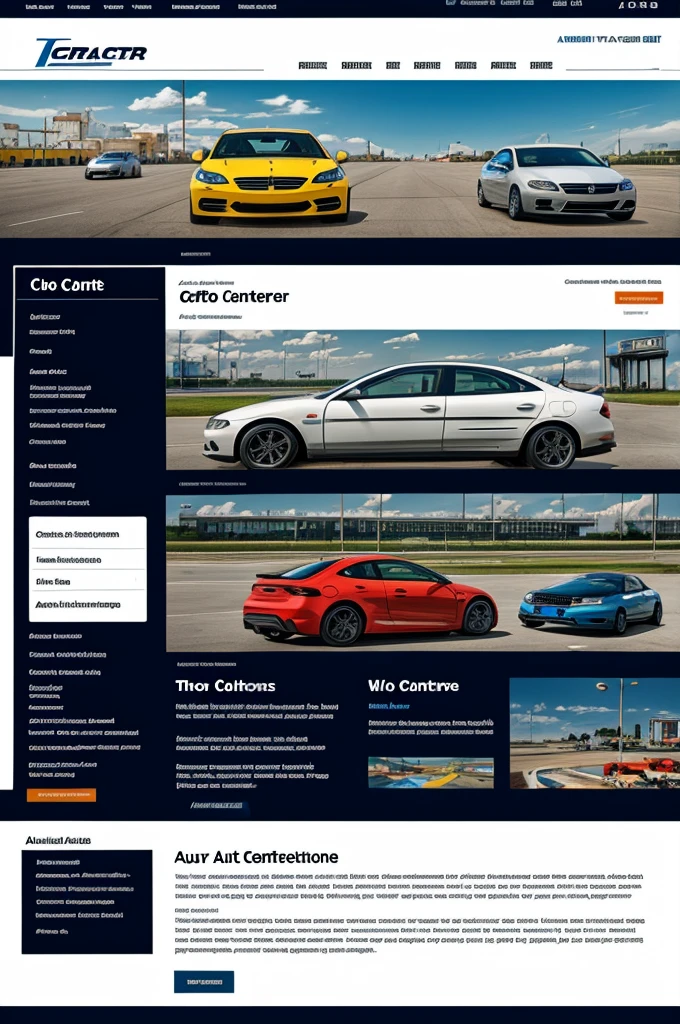 create a title page on the topic of auto centers in St. Petersburg